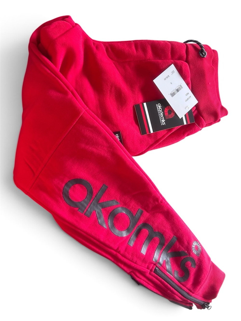 Akademiks fleece jogger sweatpants in red